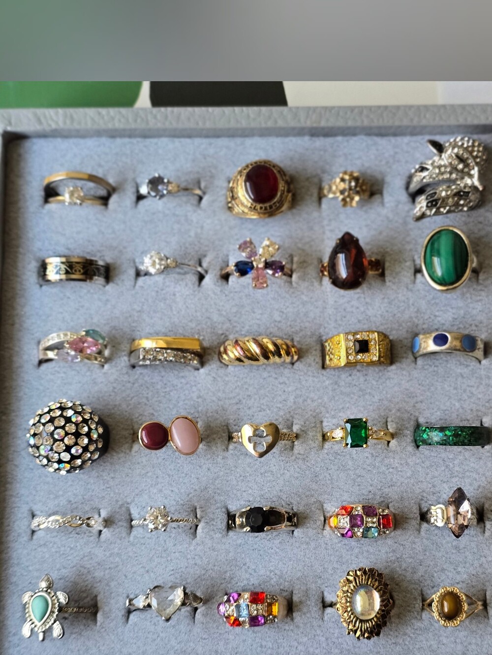 Assorted Women's Gemstone Cocktail Ring in Gold and Silver Tone - Unbranded